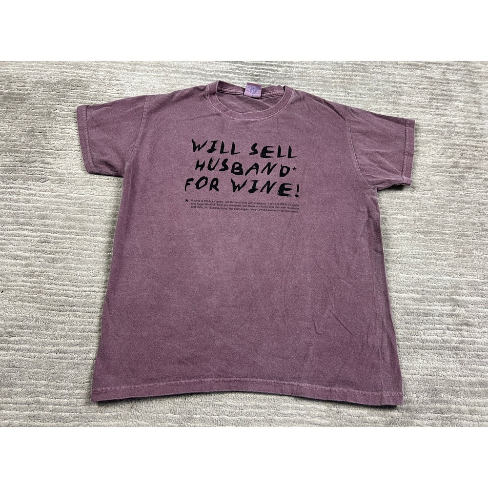 Crazy Shirts T Shirt Womens S Burgundy Will Sell Husband For Wine Graphic Tee